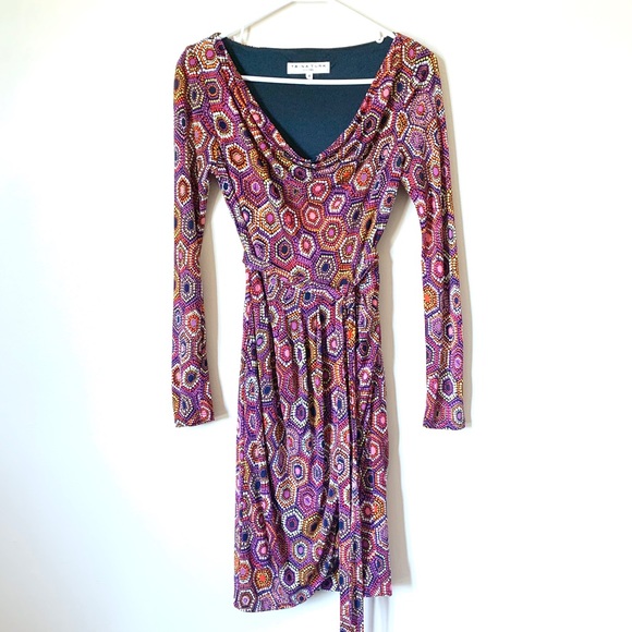 Trina Turk Archer Geometric Print Wrap dress - Picture 2 of 7